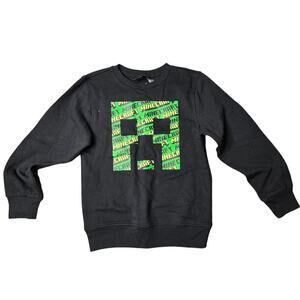 Minecraft Black Crewneck Boy's Sweater‎ Size: M